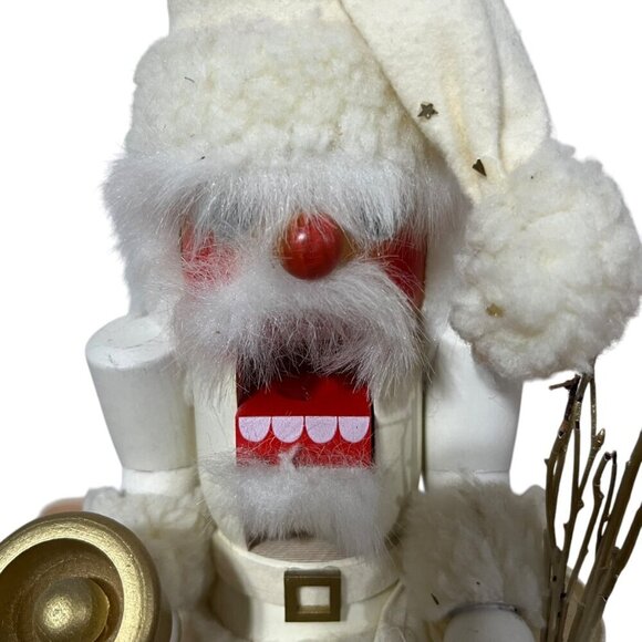 Vintage Holzkunst Christian Ulbricht Nutcracker White & Gold  Handmade W German - Picture 2 of 13
